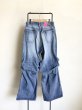 画像2: DOUGALL       Washed wide denim  pants・Light Blue M  (2)