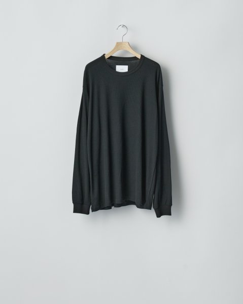 画像1: ssstein       FINE WOOL OVERSIZED LONG SLEEVE TEE ・BLACK (1)