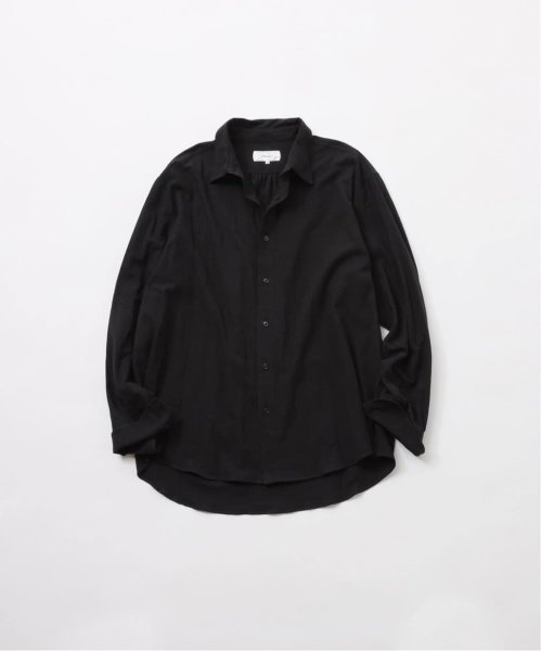 画像1: FOLL       khadi cotton loose shirt・dark navy (1)