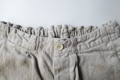 画像1: ssstein       HEAVY LINEN HERRINGBONE WIDE EASY TROUSERS・NATURAL