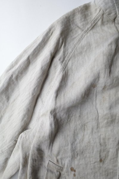 画像3: ssstein         HEAVY LINEN HERRINGBONE ZIP JACKET・NATURAL