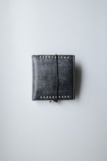 ebagos エバゴス ブライドルレザーカシメ二つ折財布・グレイ - tity