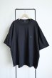画像1: renewces       "docking embroidery T-sh"・black (1)