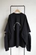 画像2: renewces       "elbow slit L/S T-sh"・black×off white (2)