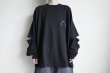画像6: renewces       "elbow slit L/S T-sh"・black×off white (6)