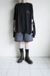 画像13: renewces       "elbow slit L/S T-sh"・black×off white (13)