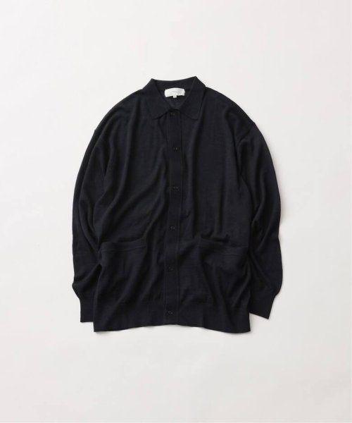画像1: FOLL       royal baby alpaca knit shirt・navy (1)
