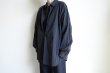 画像14: FOLL       cotton wool skipper shirt・black (14)
