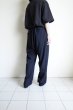 画像14: FOLL       washed wool gaba relax pants・navy (14)