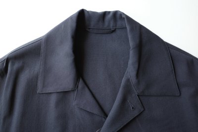 画像1: FOLL       washed wool gaba all in one・navy