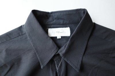 画像1: FOLL       cotton wool skipper shirt・black