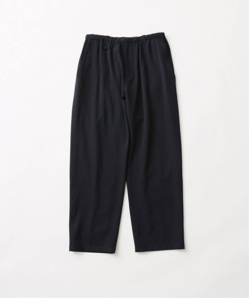 画像1: FOLL       washed wool gaba relax pants・navy (1)