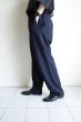 画像9: FOLL       washed wool gaba relax pants・navy (9)