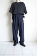 画像11: FOLL       washed wool gaba relax pants・navy (11)