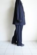画像14: FOLL       washed wool gaba daily jacket・navy (14)