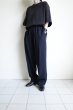 画像12: FOLL       washed wool gaba relax pants・navy (12)