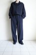 画像8: FOLL       washed wool gaba all in one・navy (8)