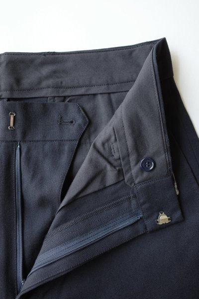 画像2: FOLL       wool poly loose work pants・navy