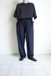 画像15: FOLL       washed wool gaba relax pants・navy (15)