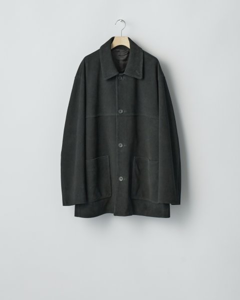 画像1: ssstein         COW SUEDE CAR JACKET・BLACK (1)