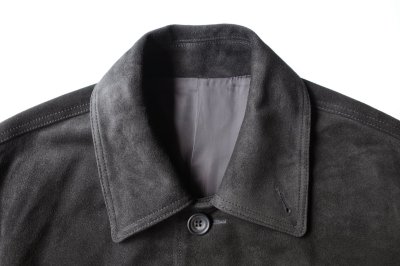 画像1: ssstein         COW SUEDE CAR JACKET・BLACK