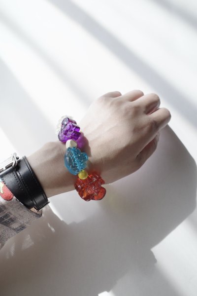 画像11: mahana       candy beads bracelet・CLEAR”S size” [受注生産] (11)