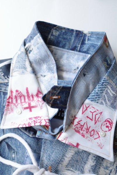 画像2: BODYSONG.      TROMPE L'OEIL DENIM PATTERN SHJ JUV