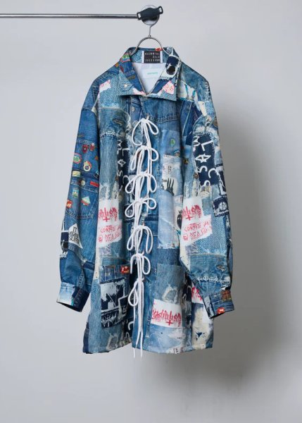 画像1: BODYSONG.      TROMPE L'OEIL DENIM PATTERN SHJ JUV (1)