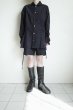 画像7: fluss       shawl collar shirt  with peplum・navy glitter (7)