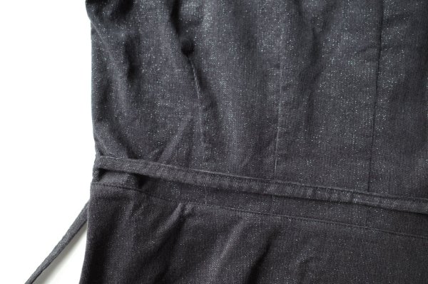 画像8: fluss       shawl collar shirt  with peplum・navy glitter (8)