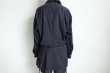 画像12: fluss       shawl collar shirt  with peplum・navy glitter (12)