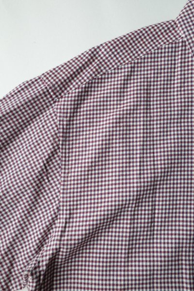 画像2: FOLL       cotton cashmere gingham check daily shirts・red