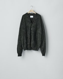 ssstein WOOL SILK KNIT TUCKED CARDIGAN・BLACK - tity