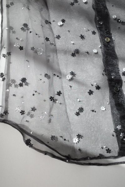 画像2: naokitomizuka      embroidery organdy shirt・black