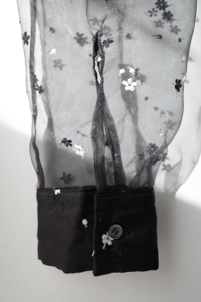画像3: naokitomizuka      embroidery organdy shirt・black
