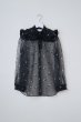 画像1: naokitomizuka      embroidery organdy shirt・black (1)