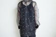 画像15: naokitomizuka      embroidery organdy shirt・black (15)