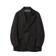 画像1: beauty・beast       Double-breasted unconscious jacket ・black (1)
