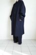 画像20: FOLL       washed wool bal collar coat・dark navy (20)