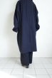 画像18: FOLL       washed wool bal collar coat・dark navy (18)