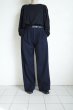 画像10: FOLL       washed wool straight slacks・dark navy (10)