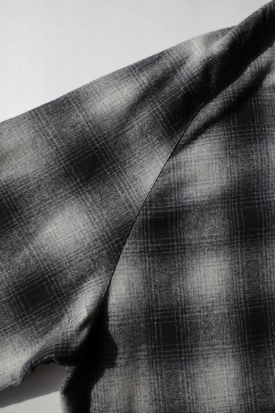 画像2: FOLL       wool check harington jacket・black check