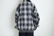 画像12: FOLL       wool check harington jacket・black check (12)