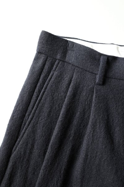 画像3: FOLL       washed wool straight slacks・dark navy