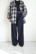 画像17: FOLL       wool check harington jacket・black check (17)