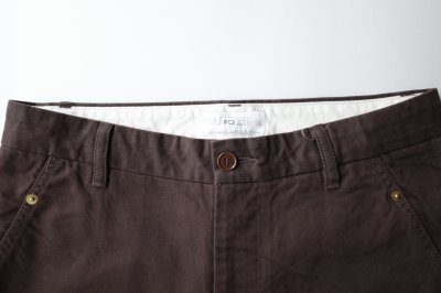 画像1: FOLL       peach skin bio wardrobe chino・brown
