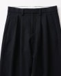 画像2: FOLL       washed wool straight slacks・dark navy (2)