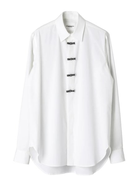 画像1: TAKAHIROMIYASHITATheSoloist.       flyfront ribbon shirt. (1)