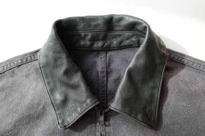 画像1: ssstein         SULFUR DYED WHIP CORD VINTAGE ZIP JACKET・BLACK