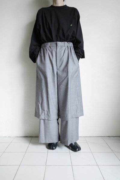 画像5: Dulcamara　　　　　　よそいき2Wayルーズパンツ・ミックスグレイ (5)